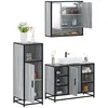 Image de vidaXL Ensemble de meubles de salle de bain 3 pcs Sonoma gris