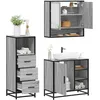 Image de vidaXL Ensemble de meubles de salle de bain 3 pcs Sonoma gris