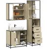 Image de vidaXL Ensemble de meubles de salle de bain 3 pcs chÃªne sonoma