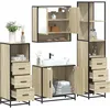 Image de vidaXL Ensemble de meubles de salle de bain 4 pcs chÃªne sonoma