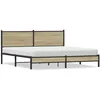 Image de vidaXL Cadre de lit en mÃ©tal sans matelas chÃªne sonoma 180x200 cm