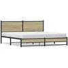 Image de Vidaxl Cadre De Lit En MÃ©tal Sans Matelas ChÃªne Sonoma 183x213 Cm
