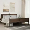Image de vidaXL Cadre de lit en mÃ©tal sans matelas chÃªne marron 160x200 cm
