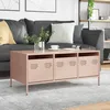 Image de vidaXL Table basse rose 101,5x50x43,5 cm acier laminÃ© Ã  froid