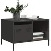 Image de vidaXL Table basse noir 68,5x50x43,5 cm acier laminÃ© Ã  froid