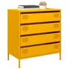 Image de vidaXL Buffet jaune moutarde 68x39x73,5 cm acier laminÃ© Ã  froid