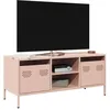 Image de vidaXL Meuble TV rose 101,5x39x43,5 cm acier laminÃ© Ã  froid
