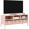 Image de vidaXL Meuble TV rose 101,5x39x43,5 cm acier laminÃ© Ã  froid
