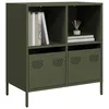 Image de vidaXL Buffet vert olive 68x39x73,5 cm acier laminÃ© Ã  froid