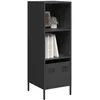 Image de vidaXL Buffet haut noir 35x39x103,5 cm acier