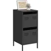 Image de vidaXL Buffet noir 35x39x73,5 cm acier laminÃ© Ã  froid