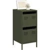 Image de vidaXL Buffet vert olive 35x39x73,5 cm acier laminÃ© Ã  froid