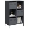 Image de vidaXL Buffet haut anthracite 68x39x103,5 cm acier