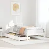 Image de vidaXL Cadre de lit sans matelas blanc 90x190 cm bois de pin massif