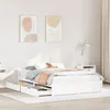 Image de vidaXL Cadre de lit sans matelas blanc 140x190 cm bois de pin massif