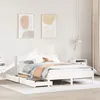 Image de vidaXL Cadre de lit sans matelas blanc 140x190 cm bois de pin massif