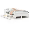 Image de vidaXL Cadre de lit sans matelas blanc 140x200 cm bois de pin massif