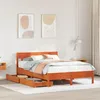 Image de vidaXL Cadre de lit sans matelas cire marron 150x200cm bois pin massif