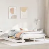 Image de vidaXL Cadre de lit avec tiroirs blanc 140x200 cm bois de pin massif