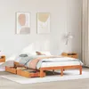 Image de vidaXL Cadre de lit avec tiroirs sans matelas cire marron 135x190 cm