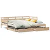 Image de vidaXL Lit de jour et lit gigogne et tiroirs 90x190 cm bois pin massif