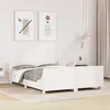 Image de vidaXL Cadre de lit sans matelas blanc 140x190 cm bois de pin massif