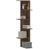 Image de vidaXL ÃtagÃ¨re d'angle murale chÃªne marron bois d'ingÃ©nierie