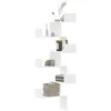 Image de vidaXL ÃtagÃ¨re d'angle murale blanc 45x45x147 cm bois d'ingÃ©nierie