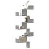 Image de vidaXL ÃtagÃ¨re murale d'angle gris bÃ©ton 45x45x147cm bois d'ingÃ©nierie