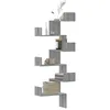 Image de vidaXL ÃtagÃ¨re d'angle murale sonoma gris 45x45x147cm bois ingÃ©nierie