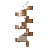 Image de vidaXL ÃtagÃ¨re d'angle murale vieux bois 45x45x147cm bois d'ingÃ©nierie