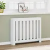 Image de vidaXL Cache-radiateur blanc 104x20x82 cm bois d'ingÃ©nierie