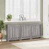 Image de vidaXL Cache-radiateur sonoma gris 205x21,5x83,5 cm bois d'ingÃ©nierie
