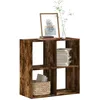 Image de Vidaxl BibliothÃ¨que ChÃªne FumÃ© 68,5x32x68,5 Cm Bois D'ingÃ©nierie