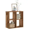 Image de Vidaxl BibliothÃ¨que Vieux Bois 68,5x32x68,5 Cm Bois D'ingÃ©nierie