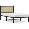 Image de Vidaxl Cadre De Lit En MÃ©tal Sans Matelas ChÃªne Sonoma 75x190 Cm