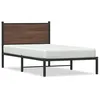 Image de vidaXL Cadre de lit en mÃ©tal sans matelas chÃªne marron 100x190 cm
