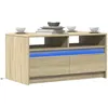 Image de vidaXL Table basse avec lumiÃ¨res LED chÃªne sonoma bois d'ingÃ©nierie