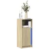 Image de Vidaxl Buffet Avec Led ChÃªne Sonoma 42,5x34x100 Cm Bois D'ingÃ©nierie
