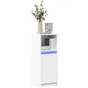 Image de vidaXL Buffet avec LED blanc 38x34x100 cm bois d'ingÃ©nierie