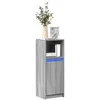 Image de vidaXL Buffet avec LED sonoma gris 38x34x100 cm bois d'ingÃ©nierie