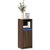 Image de vidaXL Buffet avec LED chÃªne marron 38x34x100 cm bois d'ingÃ©nierie