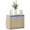 Image de vidaXL Buffet avec LED chÃªne sonoma 72x34x61 cm bois d'ingÃ©nierie
