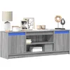 Image de vidaXL Meuble TV avec LED sonoma gris 139,5x34x50 cm bois d'ingÃ©nierie