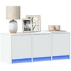 Image de vidaXL Meuble TV avec LED blanc 97x34x40 cm bois d'ingÃ©nierie