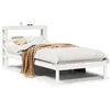 Image de vidaXL Cadre de lit sans matelas blanc 75x190 cm bois de pin massif