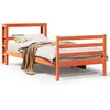 Image de vidaXL Cadre de lit sans matelas cire marron 75x190 cm bois pin massif
