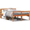 Image de vidaXL Cadre de lit et tÃªte de lit sans matelas cire marron 135x190 cm