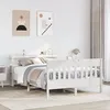 Image de vidaXL Cadre de lit sans matelas blanc 120x190 cm bois de pin massif