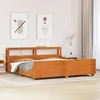 Image de vidaXL Cadre de lit sans matelas cire marron 200x200cm bois pin massif